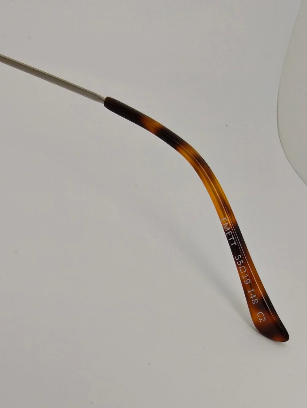 Emmett. Semi Cat Eye. Full Rim Silver Metal Frame.
